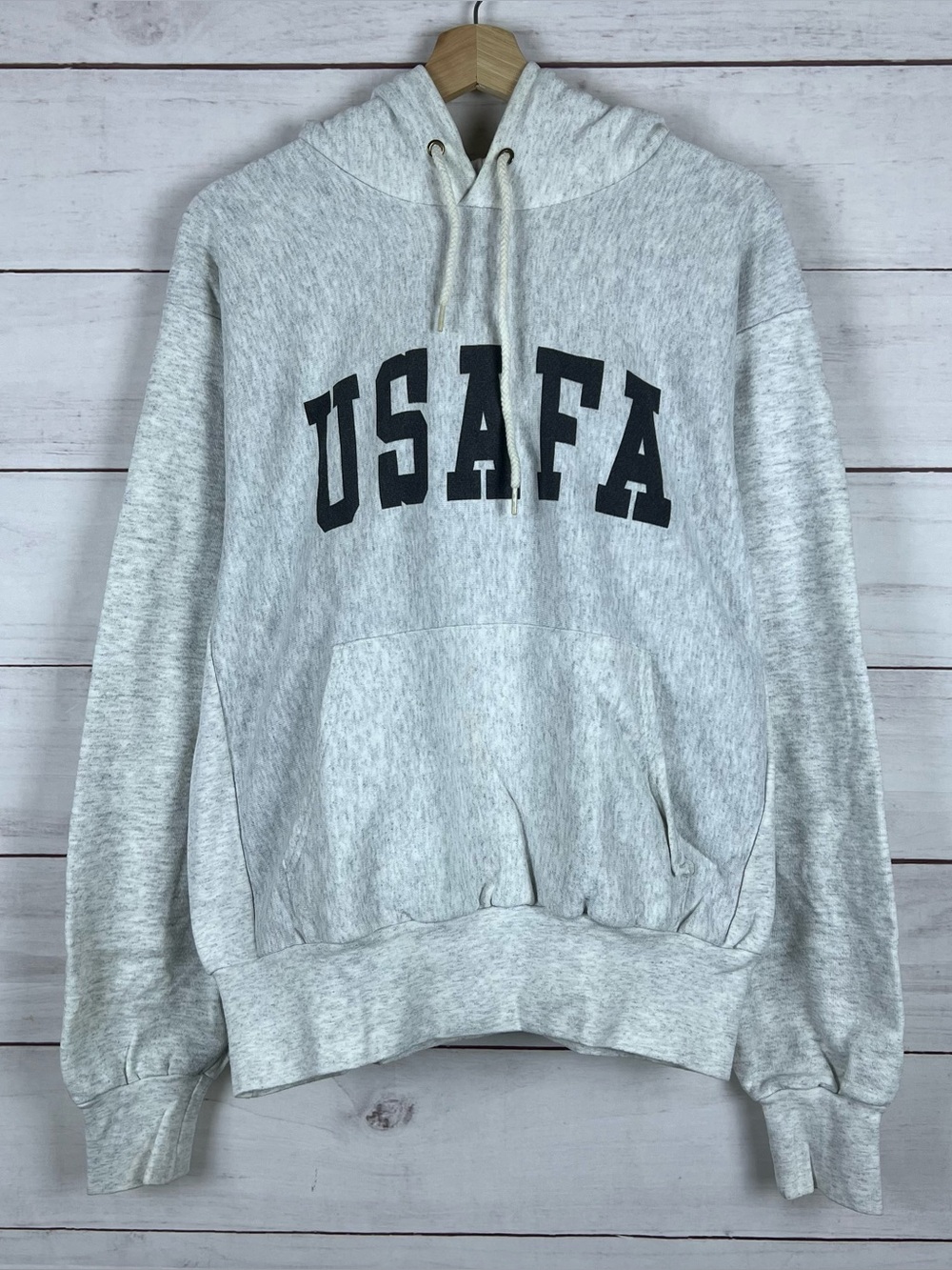 Vintage USAFA Hoodie 90s Reverse Weave Style Sweatshirt Made USA Medium Mens